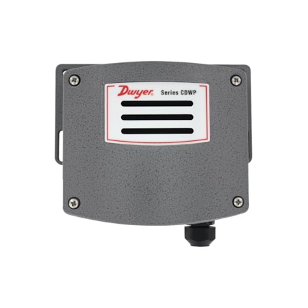 Dwyer Instruments Industrial CO2 Transmitter, 0-5000 PPM range, wall mount, with 5-8mm cable gland CDWP-05W-C5